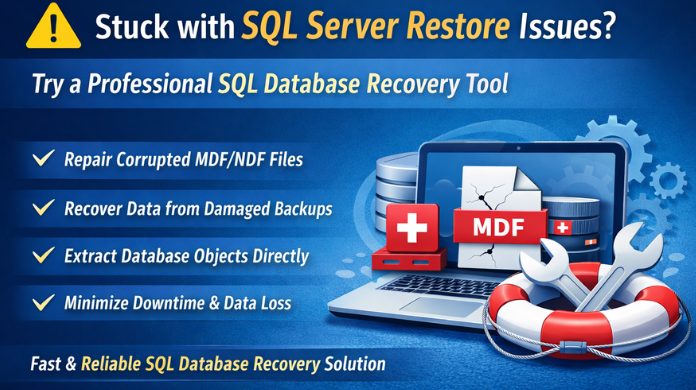 sql server restore issues